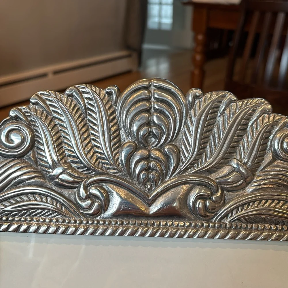 Vintage Ashleigh Manor Art Nouveau Style Cast Aluminum Picture Frame 8 x‎ 10